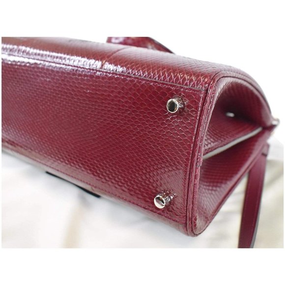 NWT GUCCI GG ZUMI MEDIUM TOP HANDLE PYTHON SATCHEL BAG - Picture 5 of 10